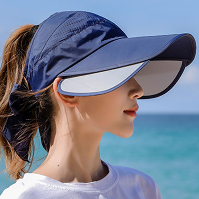 Summer Casual Style Women's Plain Pattern Visor Crown Sun Hats