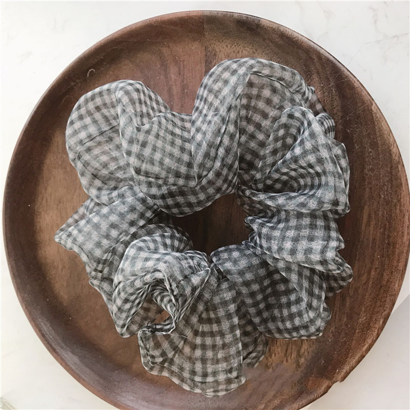 Korean Style Lady/Women's Plaid Pattern Yarn Material Hair Rope Accessories