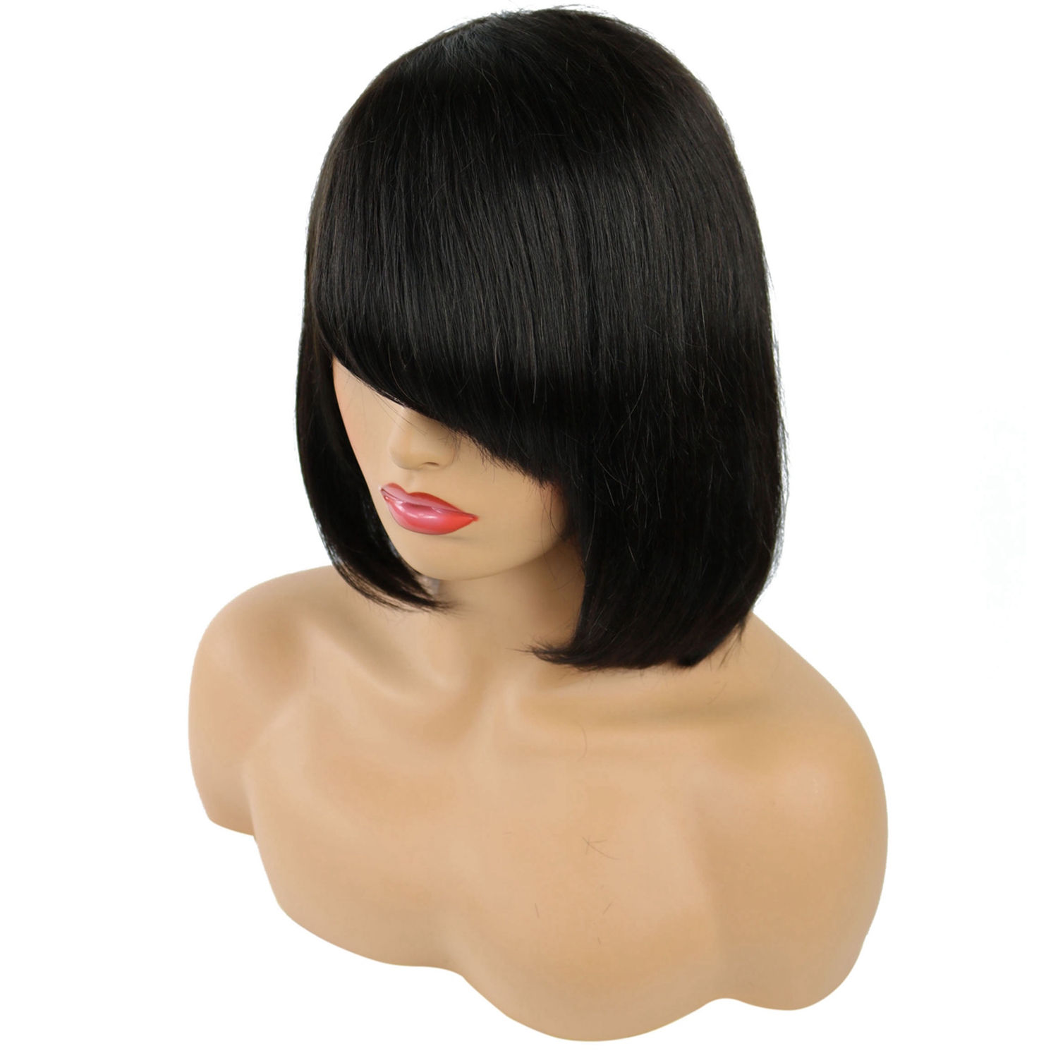 Taraji Henson Short Straight Bob Hair Style Human Hair Capless Wigs 10 Inches