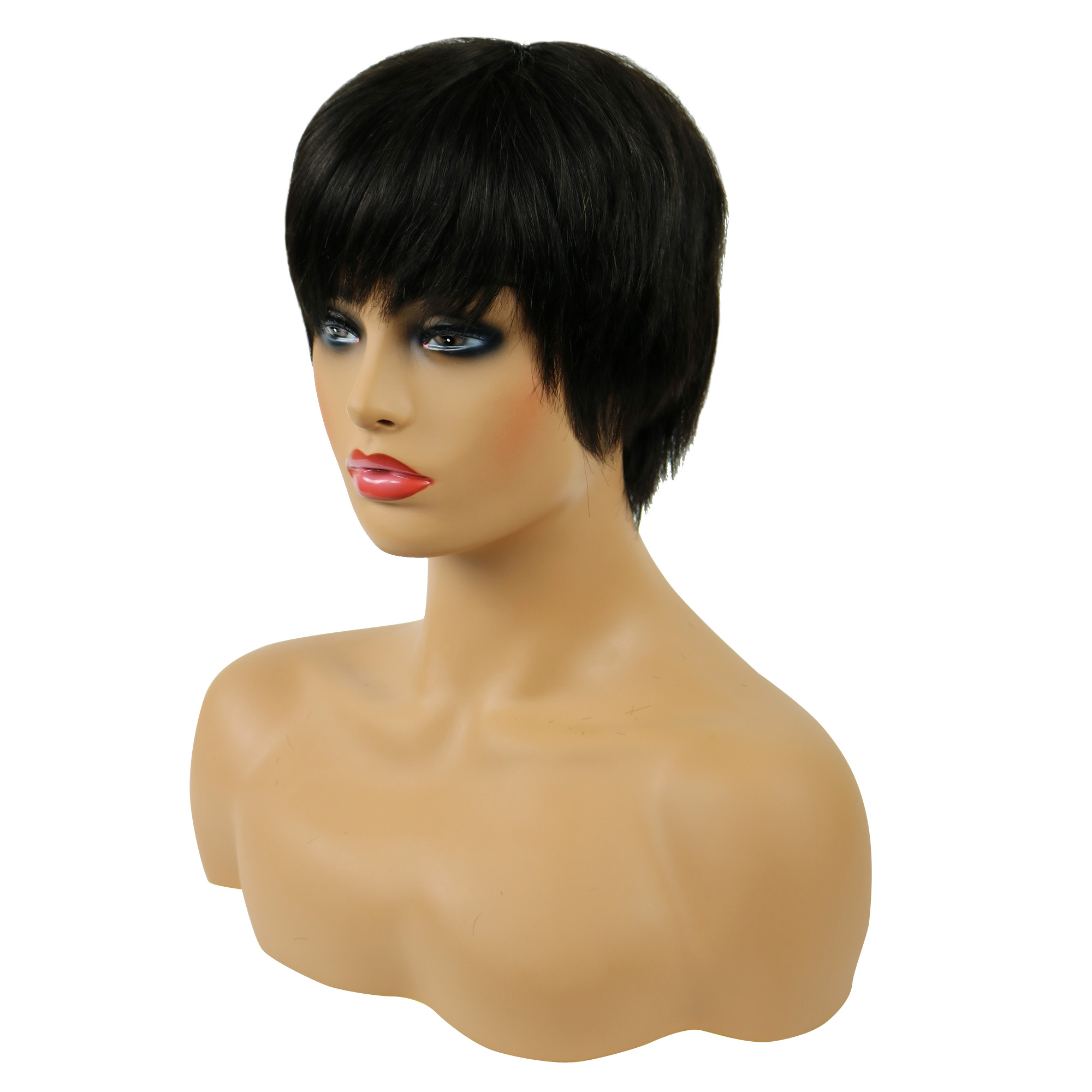 Short Straight Hairstyle Capless Human Hair Wig 8 Inches
