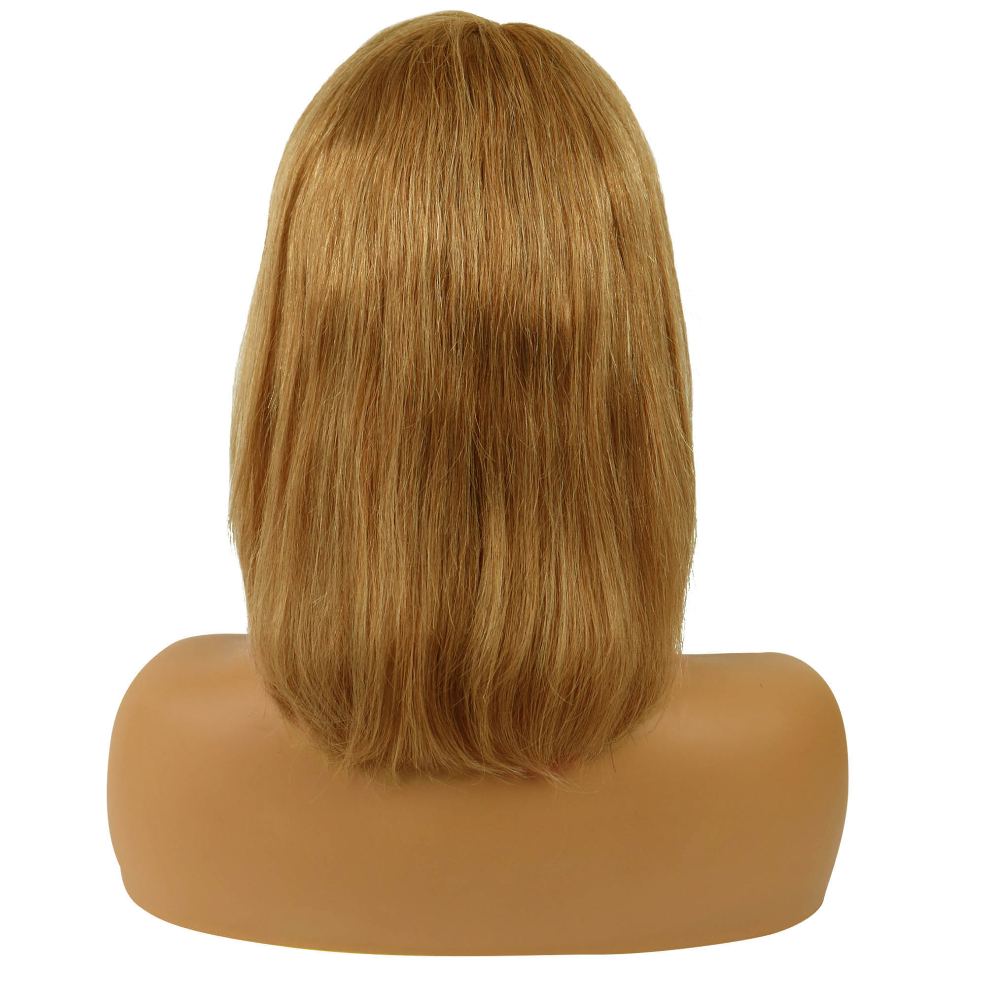 Invert Bob Medium Length Straight Human Hair Capless Wigs for Older Women