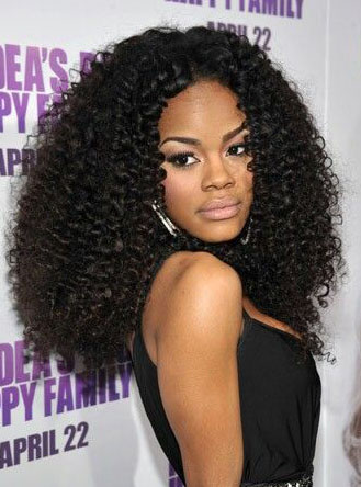 Clip In Teyana Taylor Style Popular Kinky Curly 7 PCS Clip In Human Hair Extensions