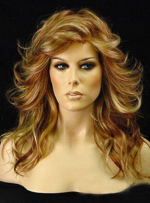 Long Wavy Layered Human Hair 18 Inches Lace Fronts Wigs