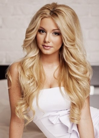 Youthful Fascinating Sexy Long Curly Lace Front Wig 100% Real Human Hair 22 Inches