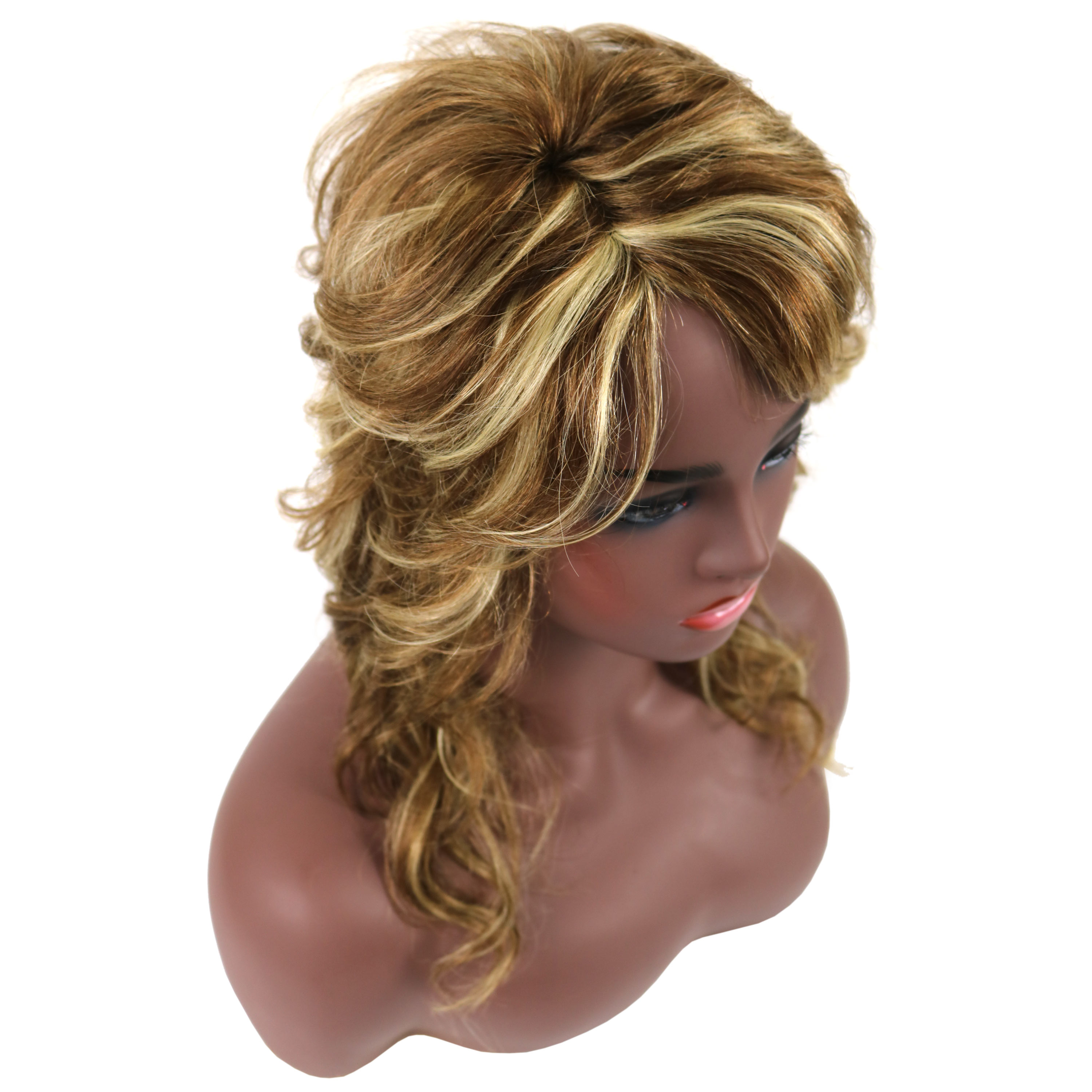 Long Layered Wavy Capless Wigs 100% Human Hair 14 Inches