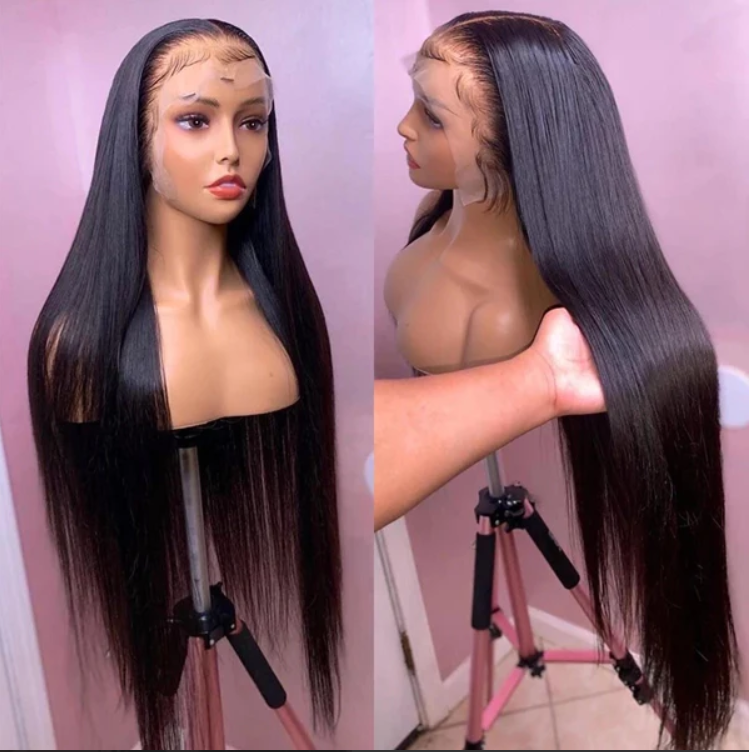 Glueless Lace Front Wigs Straight 13x4 HD Lace Frontal Wigs 30 Inch 250 Density Pre-Plucked Human Hair Wigs