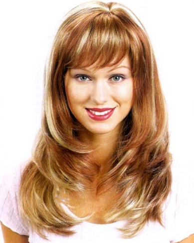 Natural Long Straight Soft Layered Women Wig 18 Inches