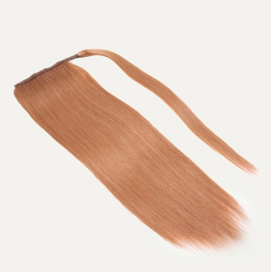 Clip In Ponytail Chestnut Brown Straight Human Hair Extension
