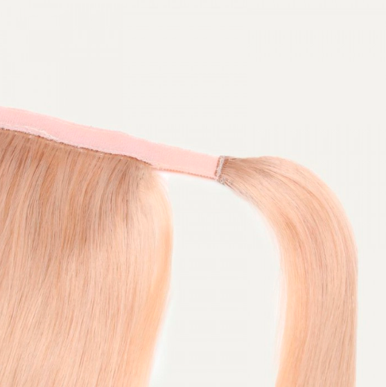 Ash Blonde Straight Clip In Ponytail Extension Human Hair