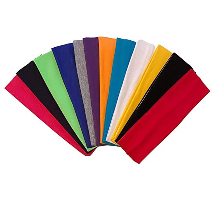 Pure color headband women's sports sweat-absorbing headband wash face bundle hair headband simple all-match elastic headband