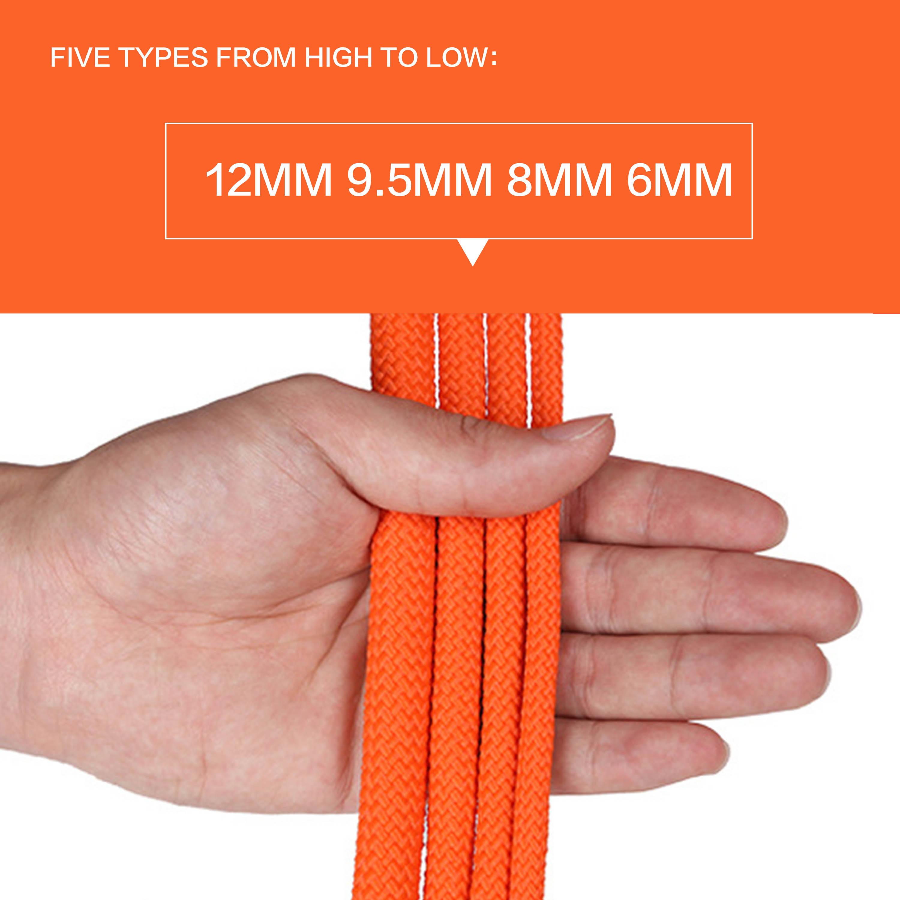 /30M Camping Hiking Rope 64ft ,for Outdoor Escape Rope ,9KN /15M with Hooks,Diameter 8mm 98ft Fire Rescue Parachute Safety Durable 900kg 32ft 49ft /20M Outdoor Rock Climbing Rope 10M 0.03ft