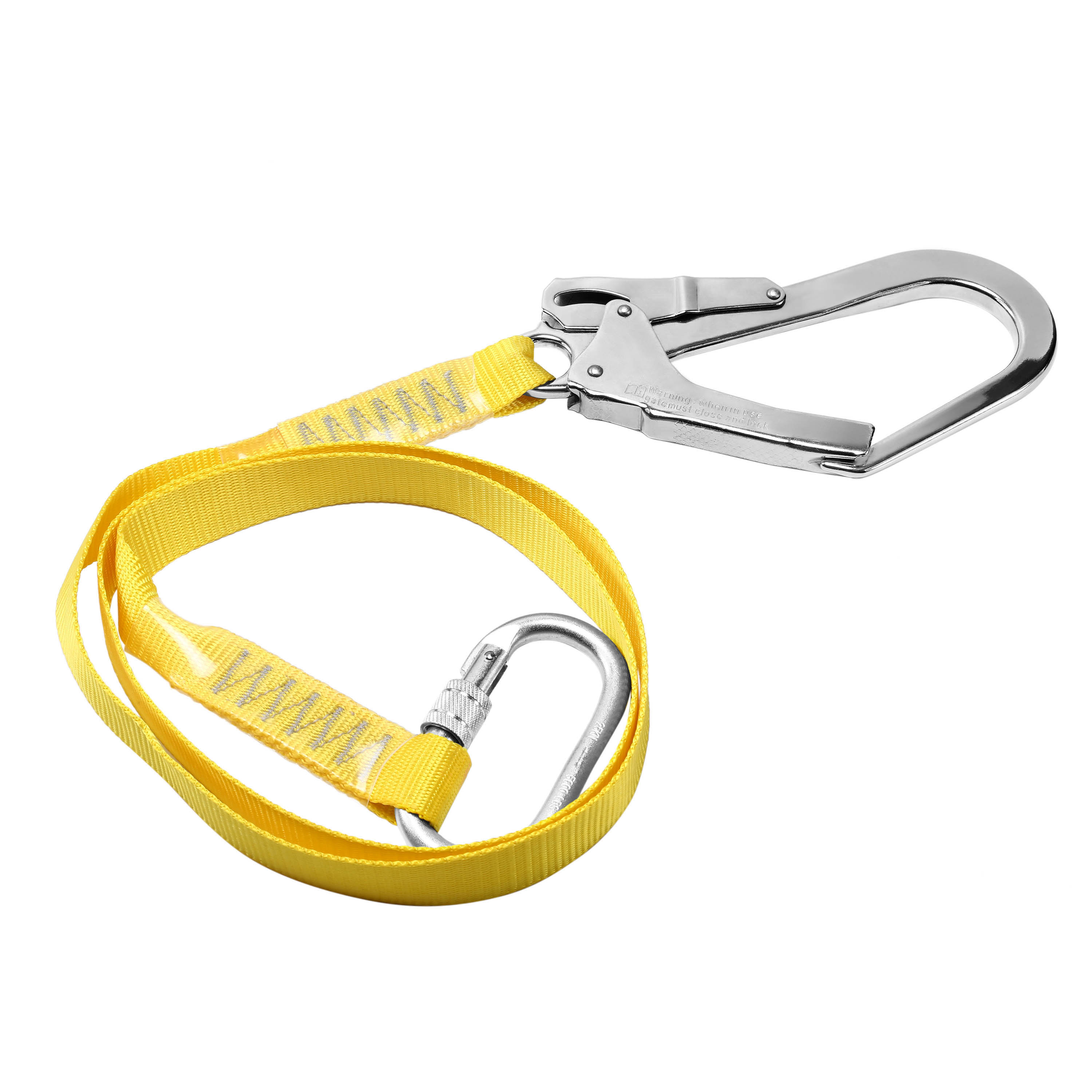 Outdoor Rock Climbing Fall Protection Safety Harness Lanyard w/ Carabiner 