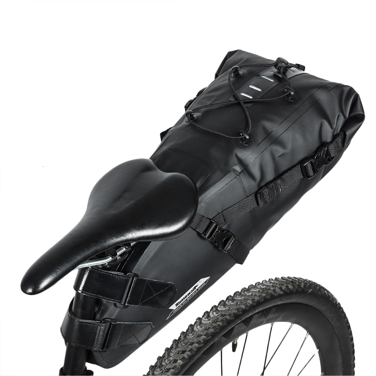 Waterproof Road and Mountain Bike Under Seat Bag Seat Post Bag with Water Bottle Pocket Large Under-Seat Storage Compartment Bicycle Bag Professional Cycling Accessories Wildken Bike Saddle Bag
